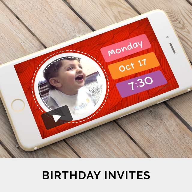 Create and share animated birthday invitation videos online