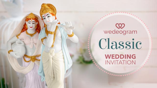 classic wedding invitation personalised video - wedeogram