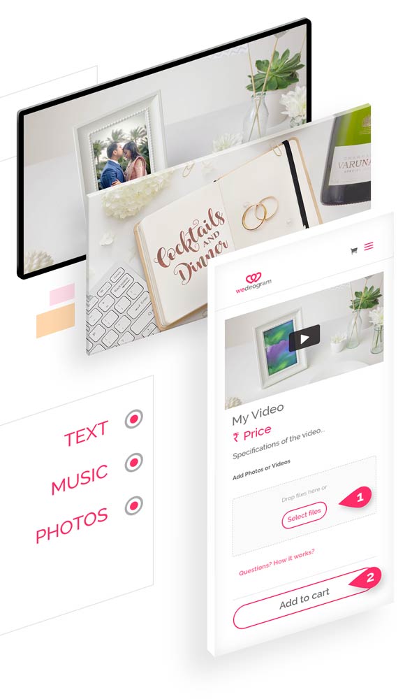 Customise Softly Save The Date Video with photos, text and more at wedeogram