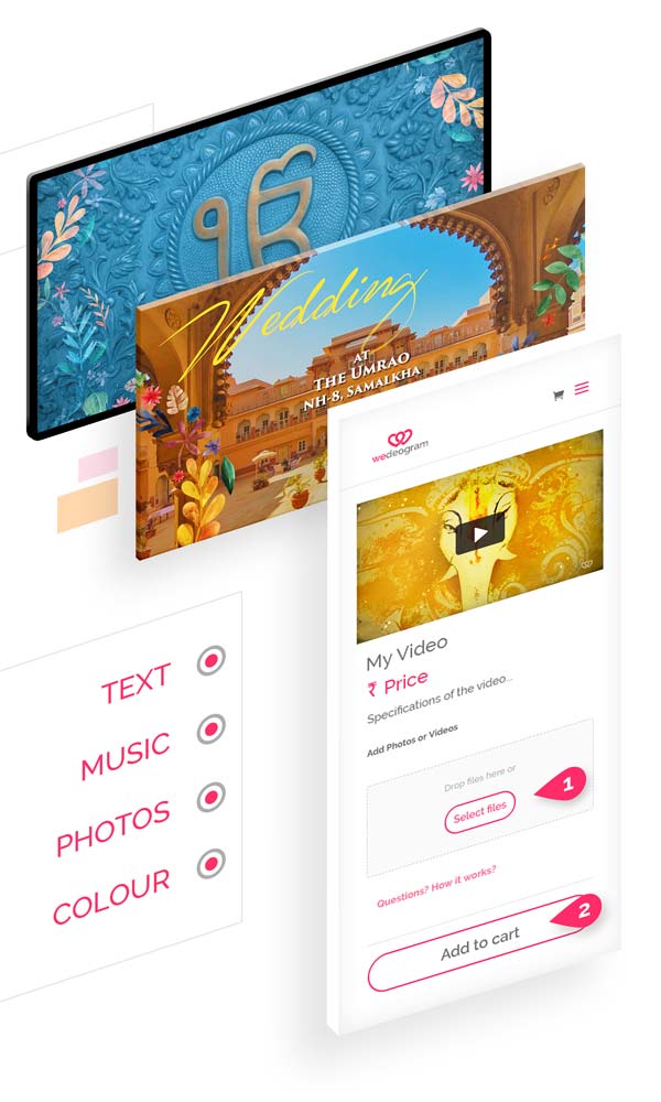 Customise Traditional Wedding Invitation Video Easily Customise Traditional Wedding Invitation Video with photos, text and more